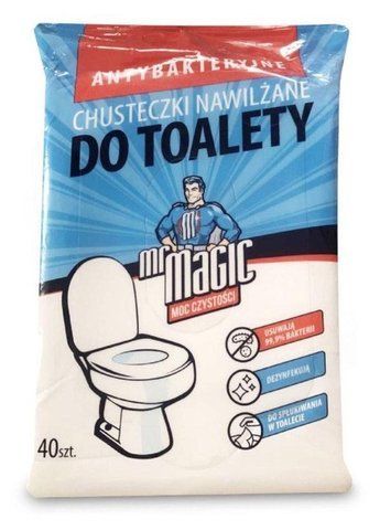 Серветки антибактеріальні Mr. Magic Antibacterial для чищення унітазу 40 шт 2529413469 фото